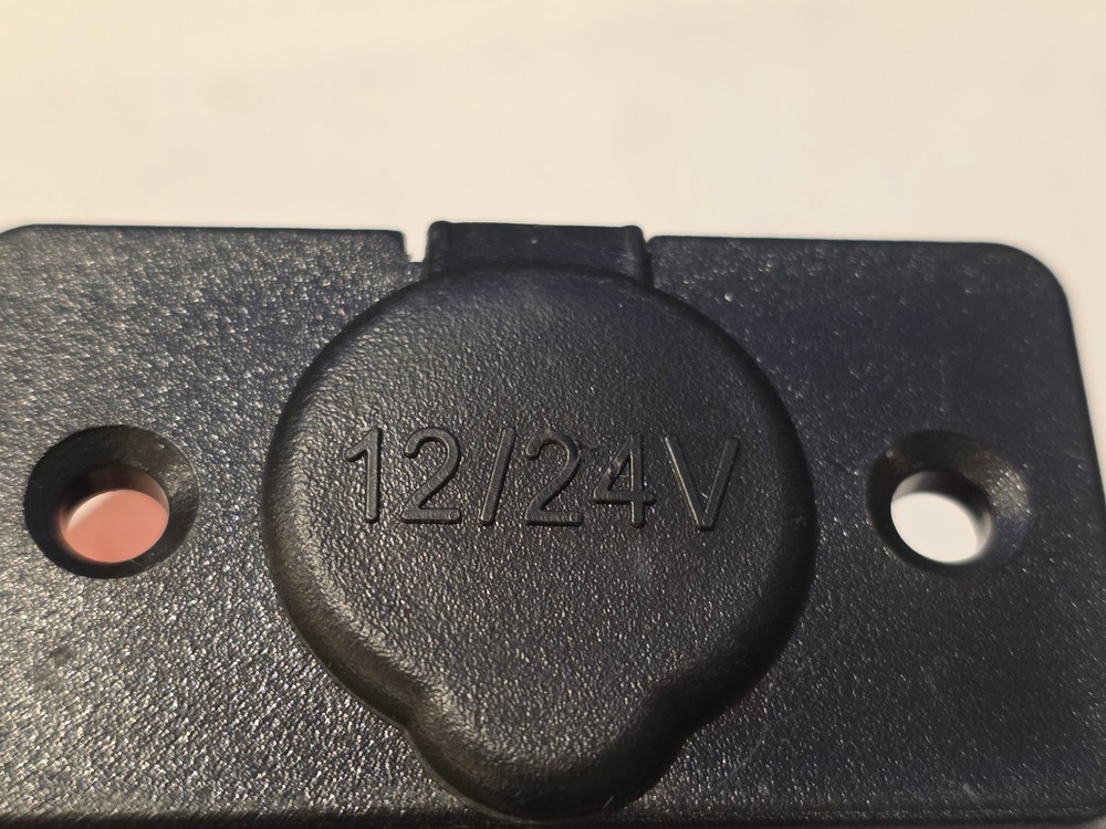 (10 pcs) MX1-0077 Cigarette Lighter Panel Socket, 12VDC, 2 Terminals (NOS)