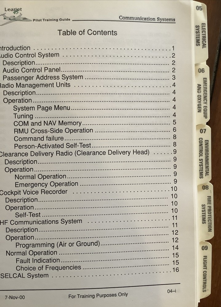Bombardier Learjet 45 Pilot Training Guide