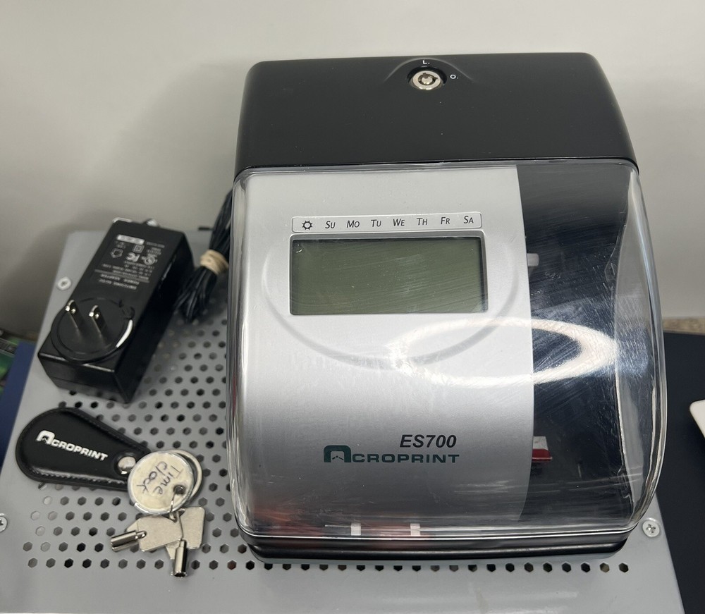 Acroprint Time Recorder Time Clock & Document Stamp ES700  01-0182-000