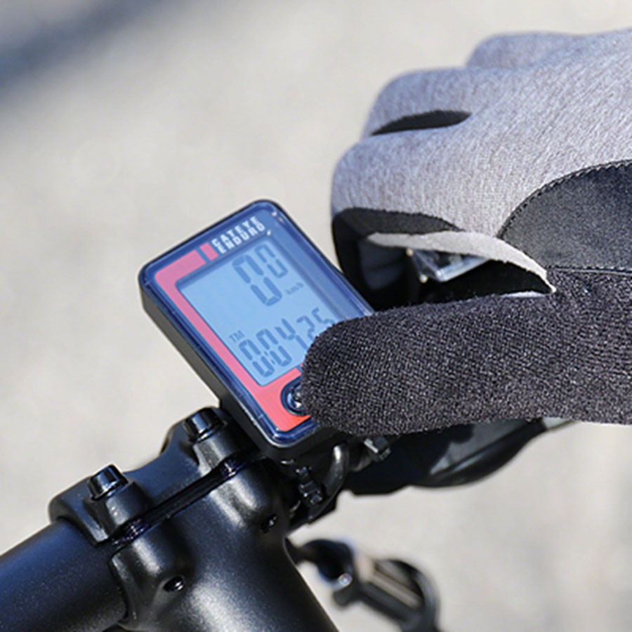 Cateye Enduro Wired Computer - Black/Red