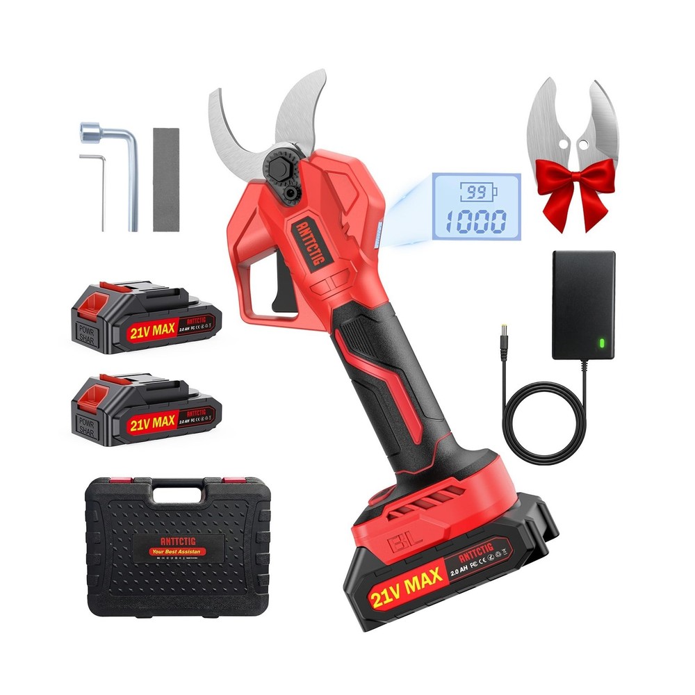 Upgraded Electric Pruning Shears, Big 2.56'' Cutting Diameter Cordless Pruner...
