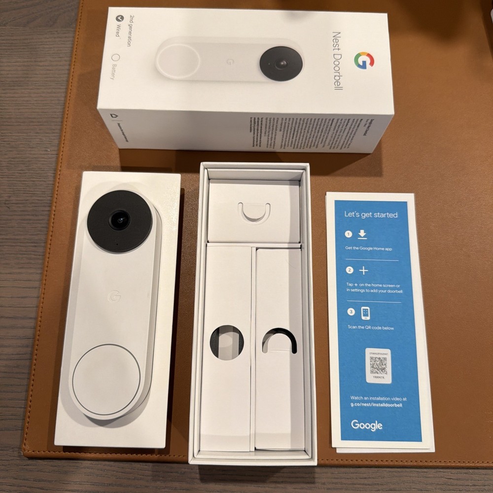 Google Nest Doorbell, Wired - Snow *open Box* Excellent