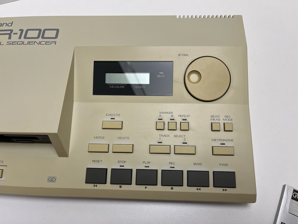 Roland PR-100 Digital Sequencer For Recording MIDI - Working Quickdisk Drive!