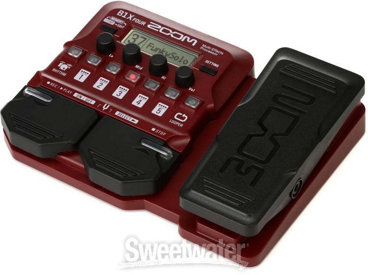 Zoom B1X FOUR Bass Multi-effects Processor with Expression Pedal