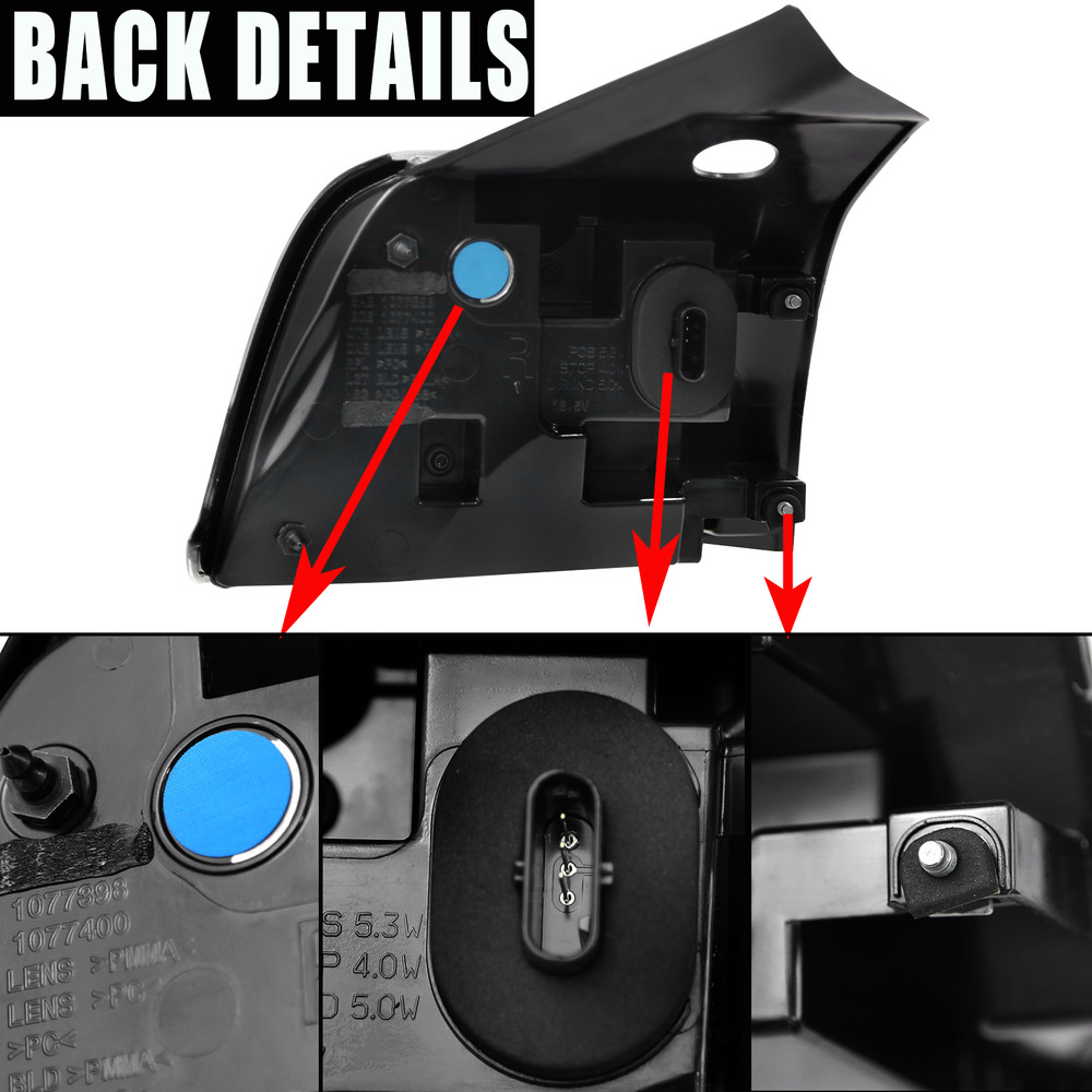 For 2017-2023 Tesla Model 3 LED Outer Tail Light Lamp Passenger Right Side 3-Pin