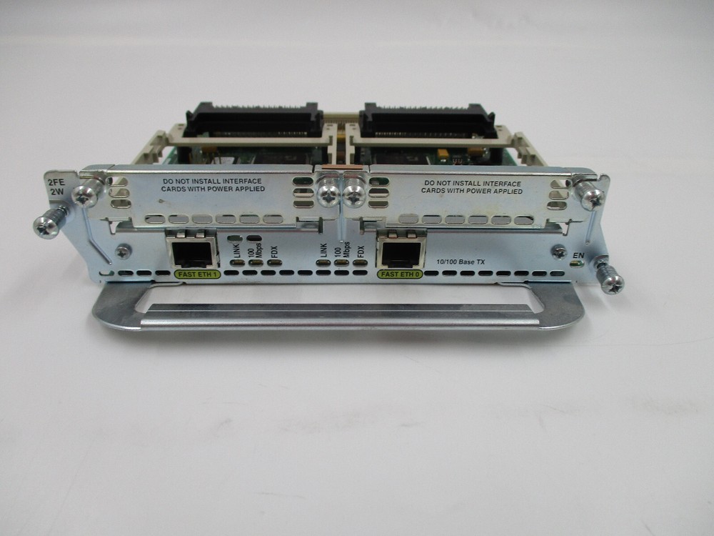 Cisco 2FE-2W Dual Bay Ethernet Module P/N: 800-04797-01 Tested Working