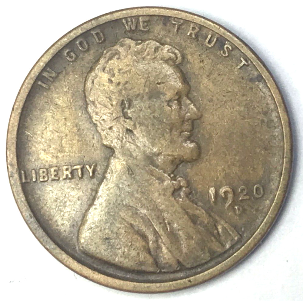 1920 D/D WHEAT PENNY DOUBLE DIE OBVERSE