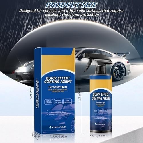2 Pcs Car Coating Spray, Quick Effect Agent, Quick-advanced Car