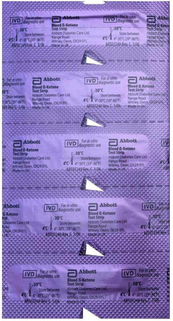 30 Blood Ketone Test Strips, Precision Xtra - Compatible Exp 08/31/2026