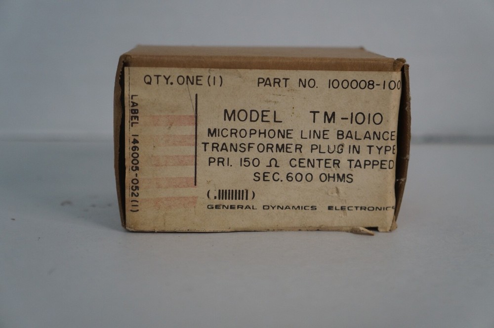Rare Stromberg-Carlson TM-1010 Input Transformer Microphone 600 OHMS