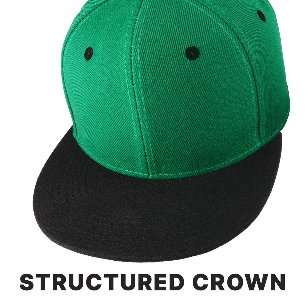 CHOK.LIDS Flat Bill Visor Classic Snapback Hat Blank Adjustable Brim High Top