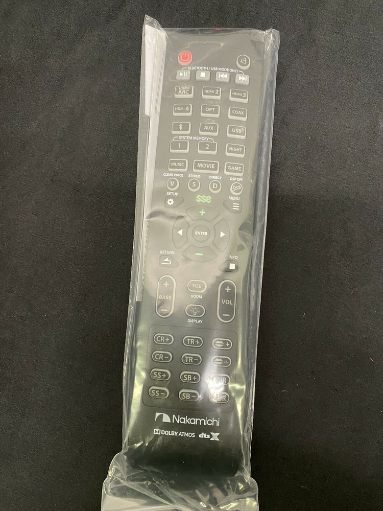 Nakamichi Shockwafe DTSX or SSE soundbar remote control