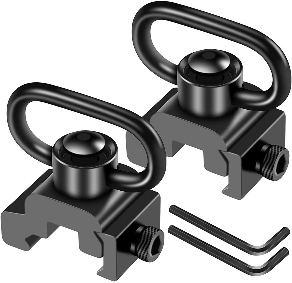 2Pack QD Sling Swivels Adapter MLOK Quick Release Push Button QD Sling Mount