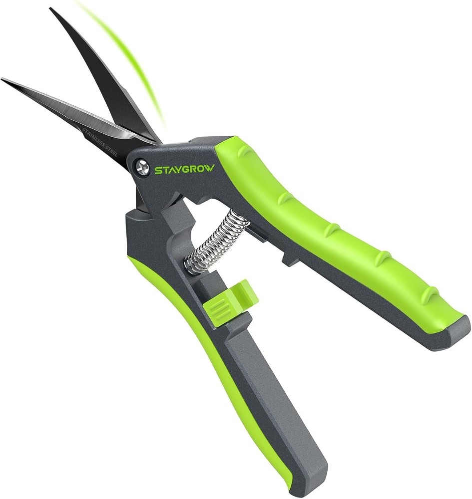 6.5" Precision Pruning Shears - Spring-Loaded Stainless Steel Garden Scissors