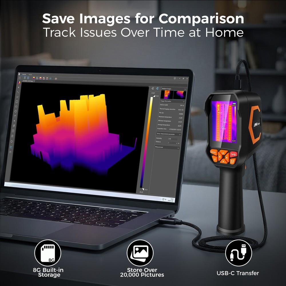 ANXTECH Handheld Thermal Camera TISR Resolution 512*384 Dual Camera