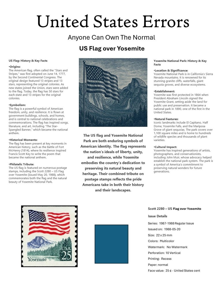 Centsational Custom Presentation Panel For Error SN 2280 - 8.5” X 11”
