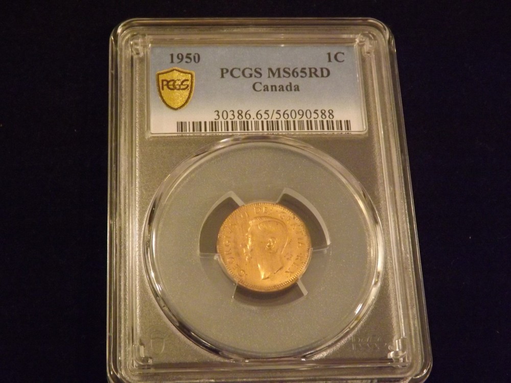 1950   1 C         Canada                PCGS   MS 65 RD