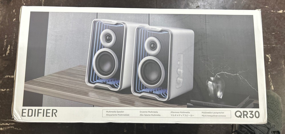 Edifier QR30 2.0 Desktop Active Speaker, Compact Bluetooth V5.4 Computer - White