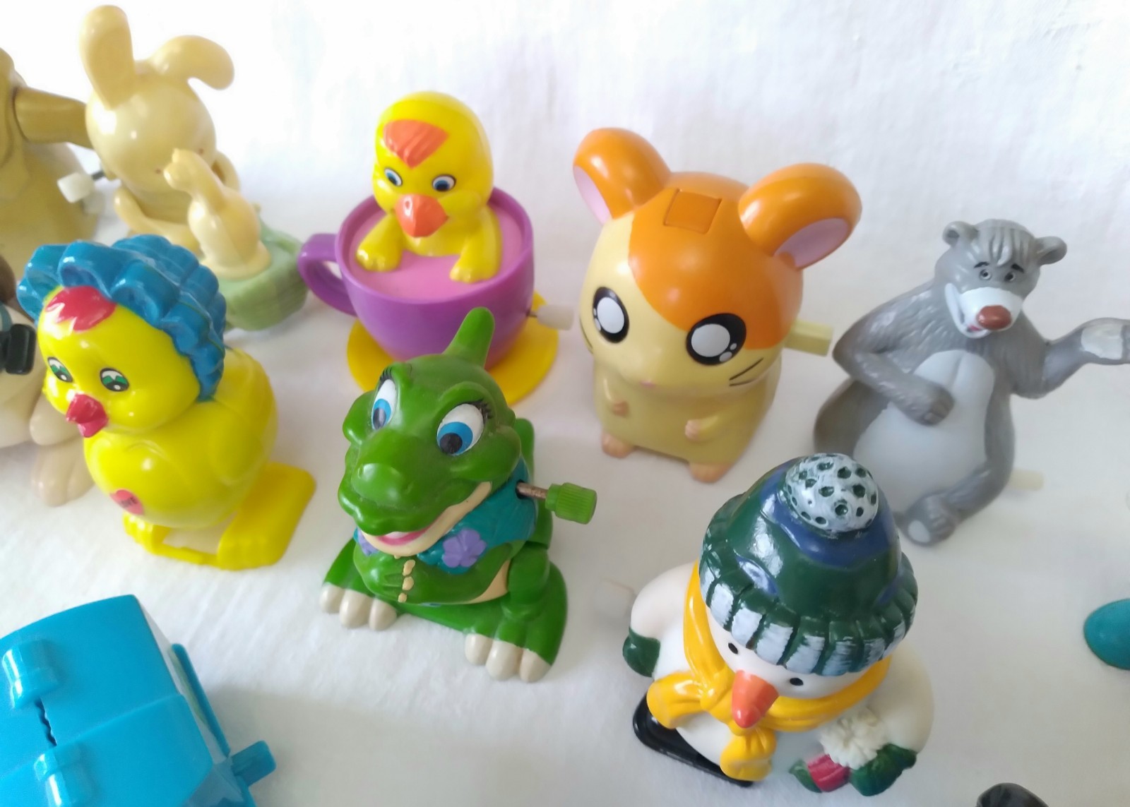 Lot 23 Vintage Wind-Up Toys Tested Work Disney Mickey Mouse Easter Bunny Chicks