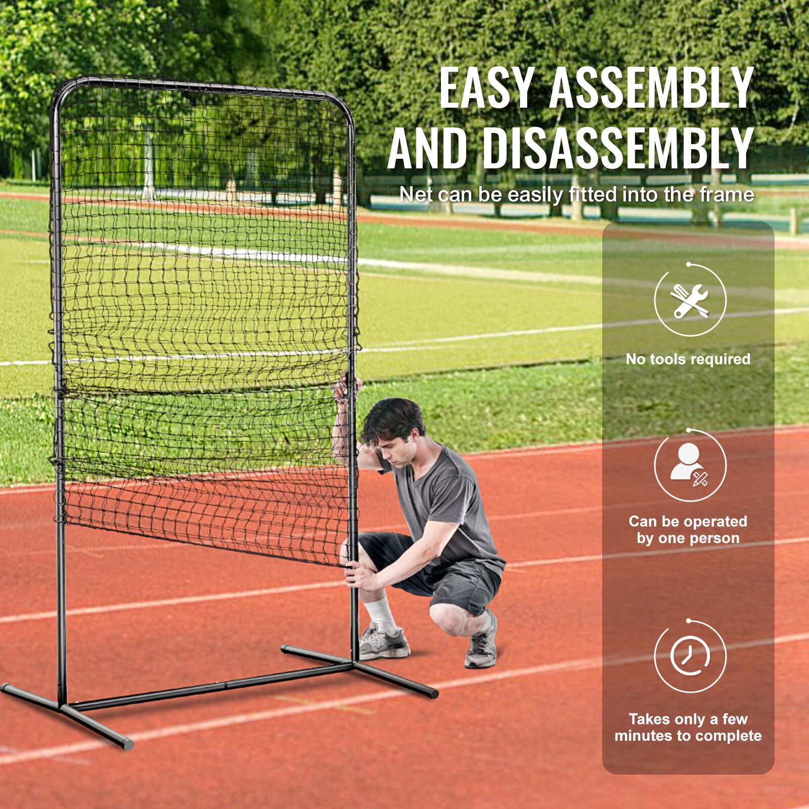 VEVOR I Screen Baseball Pitching Net for Batting Cage Softball Screen 7x4ft