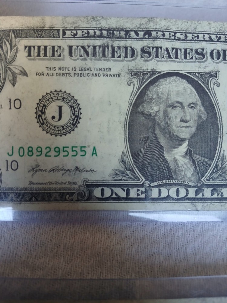 2021 X2 $1 Dollar Bills Ink Smear Errors From The Same Strap.
