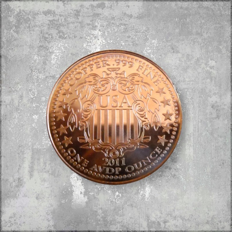 Copper Round "Mercury Dime" Coin 1 oz
