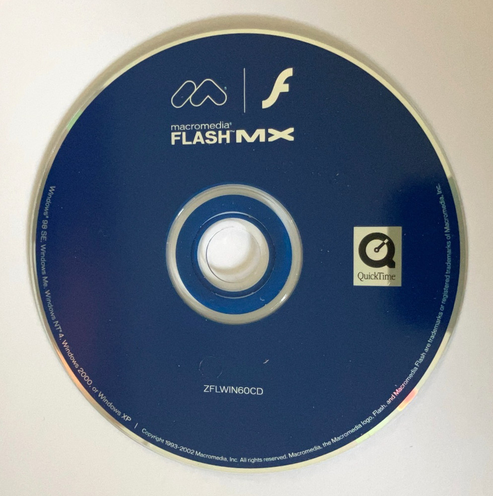 2002 Macromedia Flash MX Upgrade for Windows With Serial No. + Box