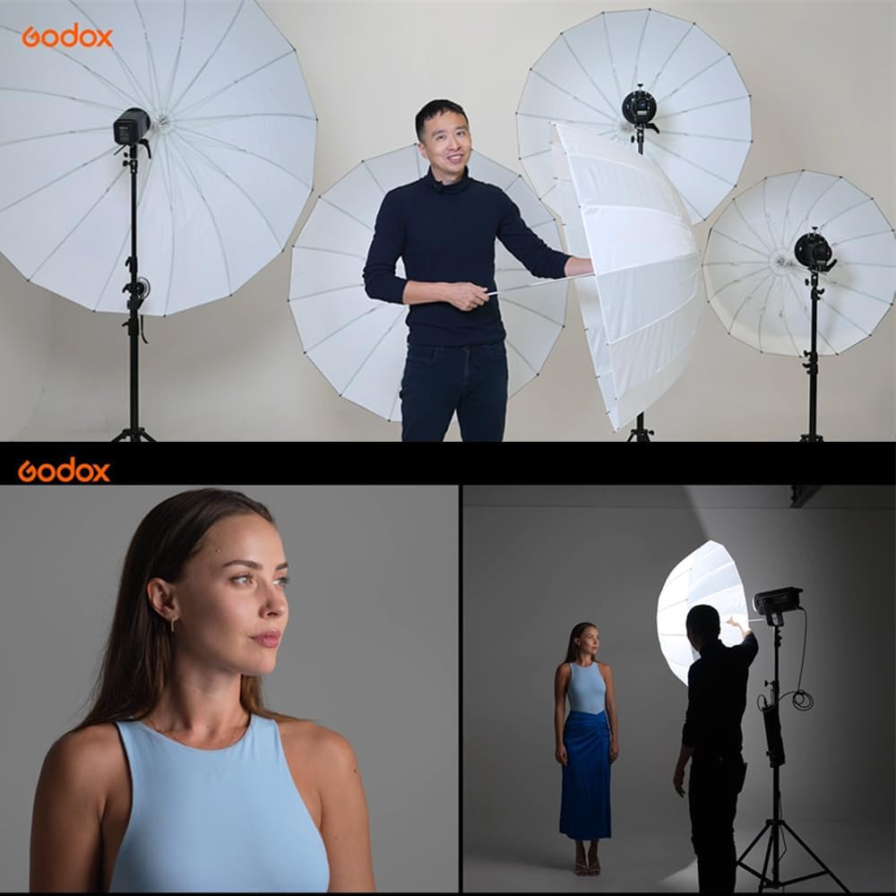 UB-105D 41.3" 105Cm Parabolic Deep White Studio Soft Light Translucent Shoot thr