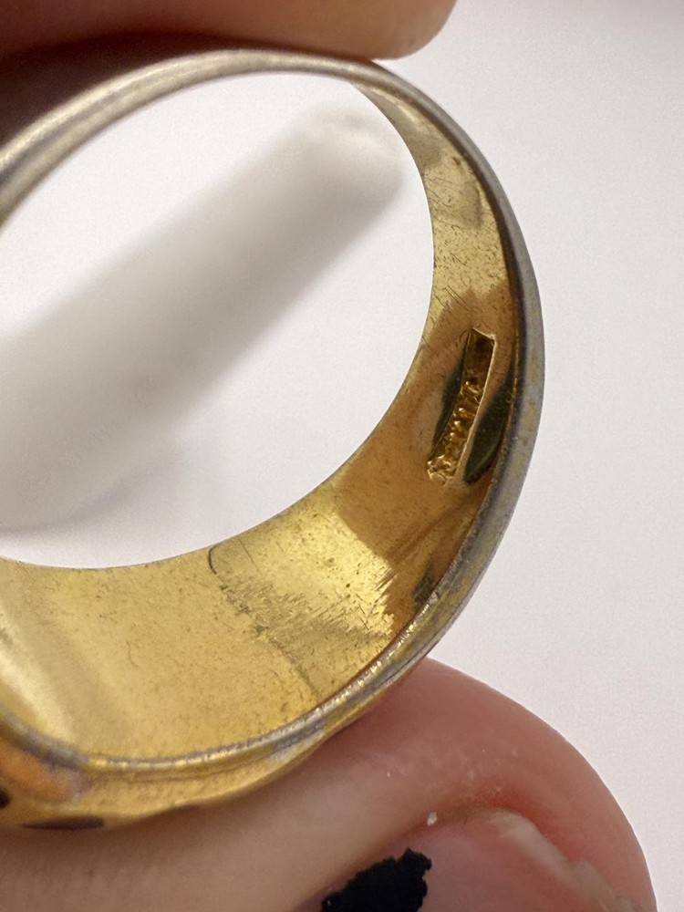 Chunky Animal Print Pattern Ring 6.5