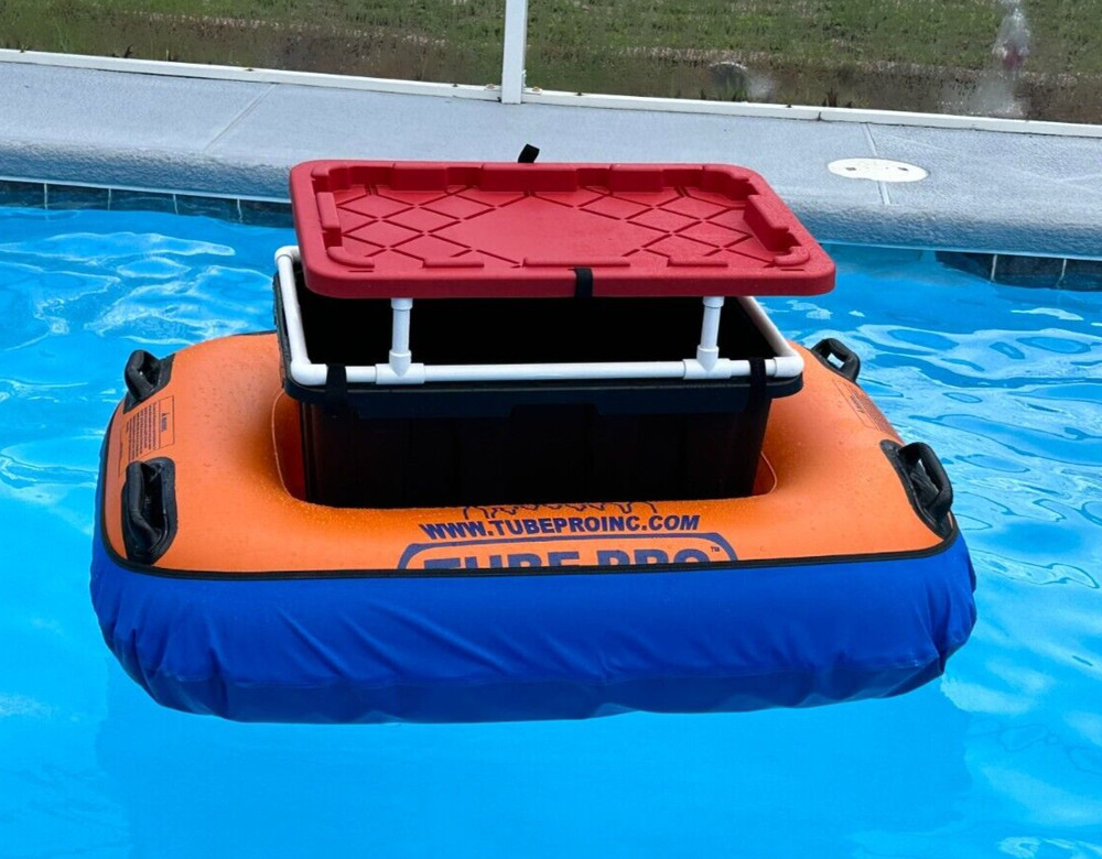 Hookah Diving Float raft with protective bottom cover and PVC frame