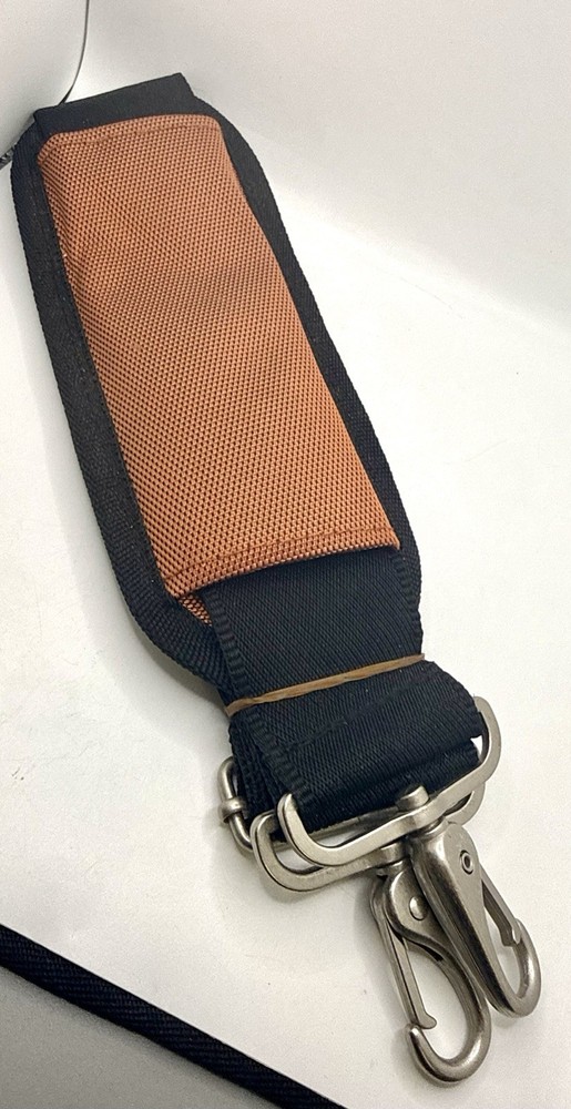 Black Adjustable Strap W/Copper Shoulder Pad & Metal Clips 51.5”L