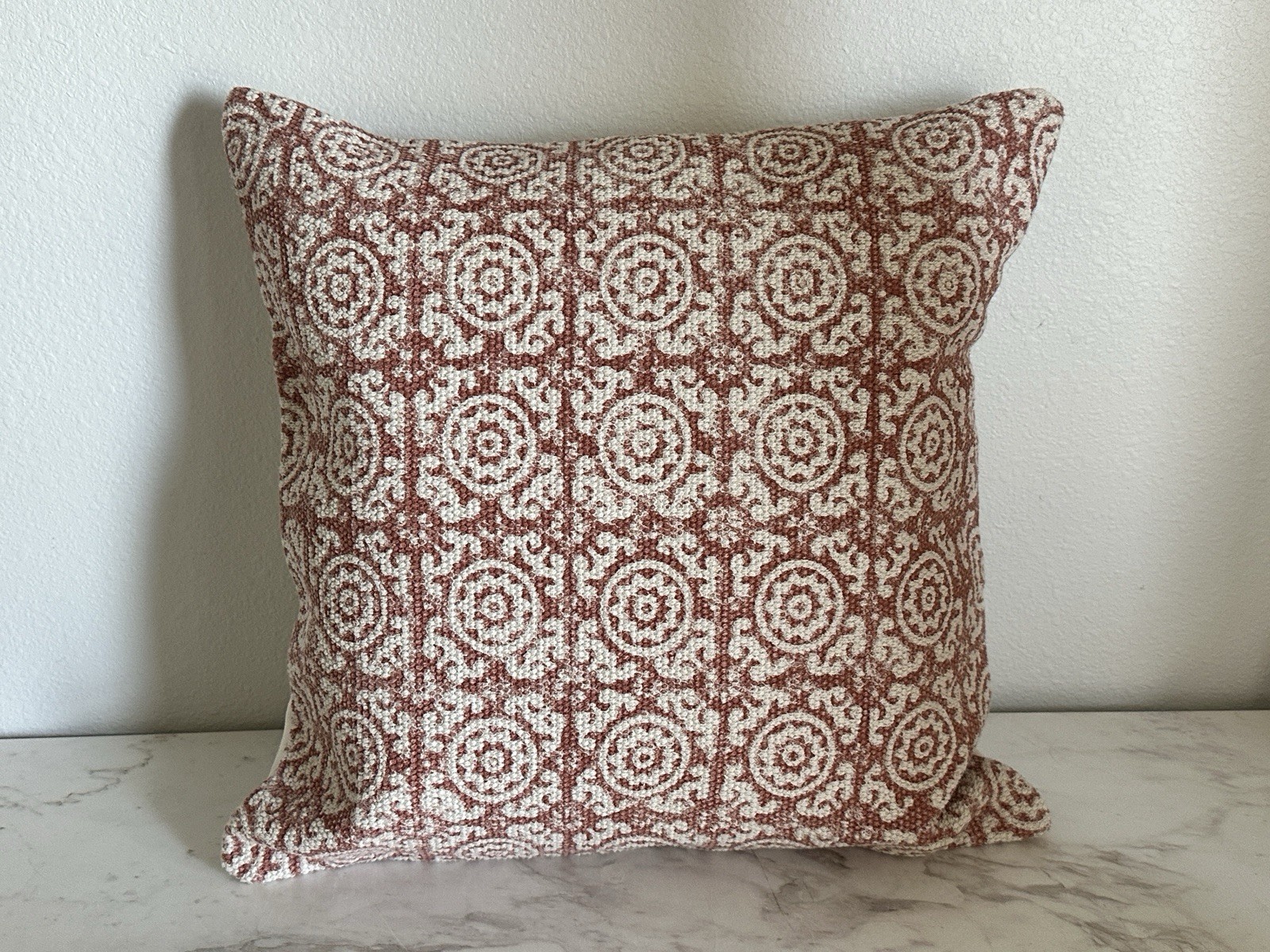 NWOT Pottery Barn Throw Pillow Cover Only Medallion Global 100% Cotton ~Set of 2
