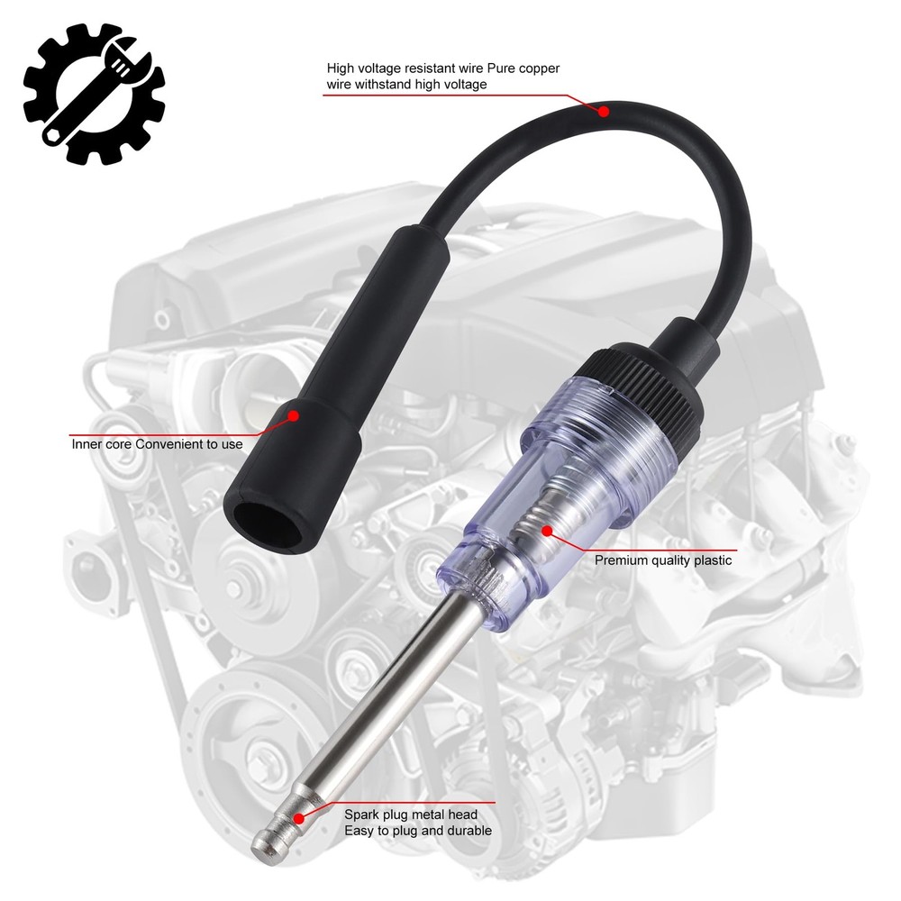 2PCS Inline Spark Plug Tester, Plugin Engine Ignition Tester, Car Exterior Ac...