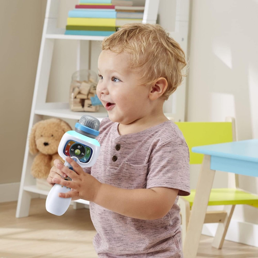 Interactive Karaoke Microphone for Ages 2-5 - Bluetooth & Color-Changing Lights