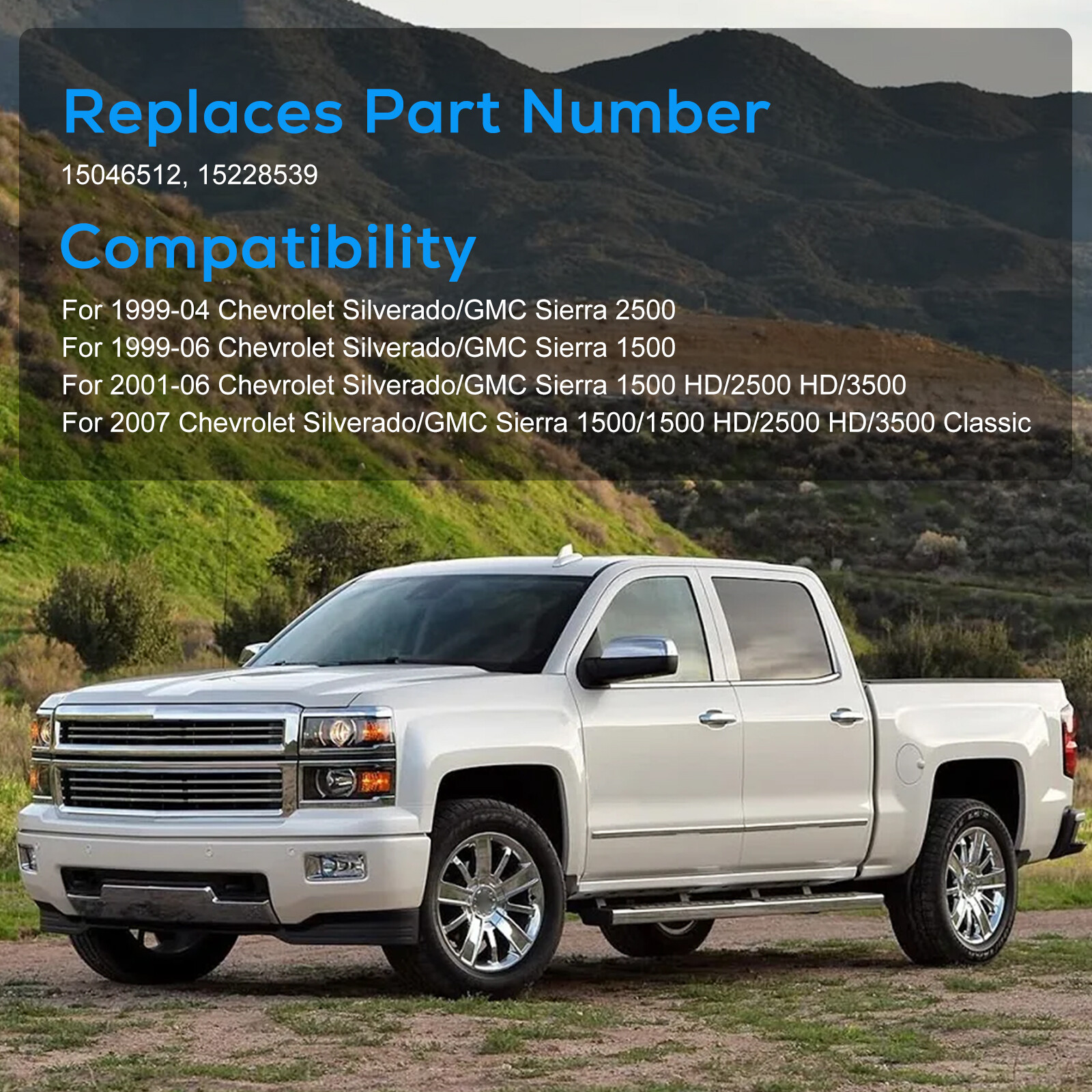 HD Tailgate Handle Backup Camera w/Wire for 1999-2006 Chevy Silverado GMC Sierra