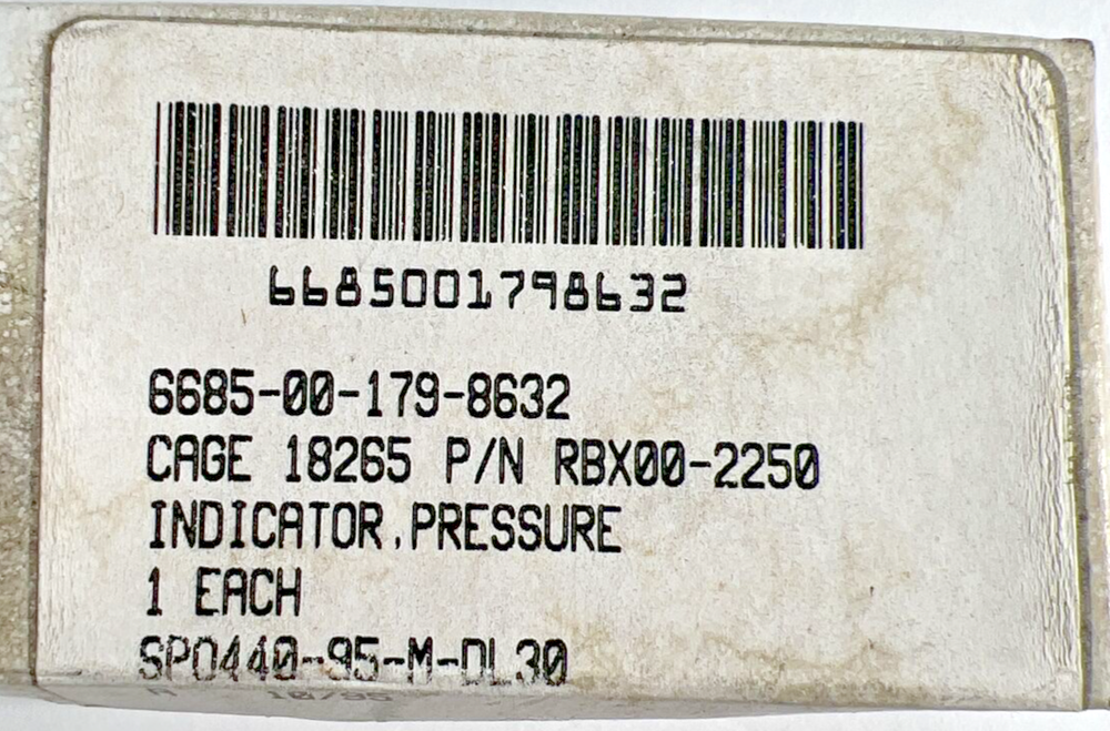 Pressure Indicator RBX00-2250 Donaldson