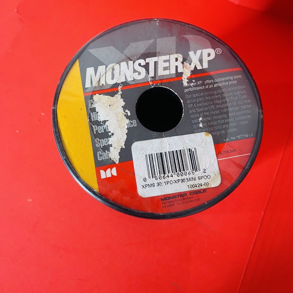 NEW Monster XP Compact High Performance Speaker Cable Minispool 30ft./9m XPMS