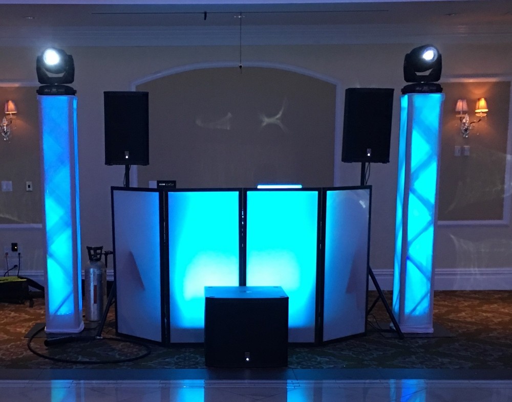 4 Panel White and Black Plexiglass DJ Facade | DJ Frontboard | Dj Equipment