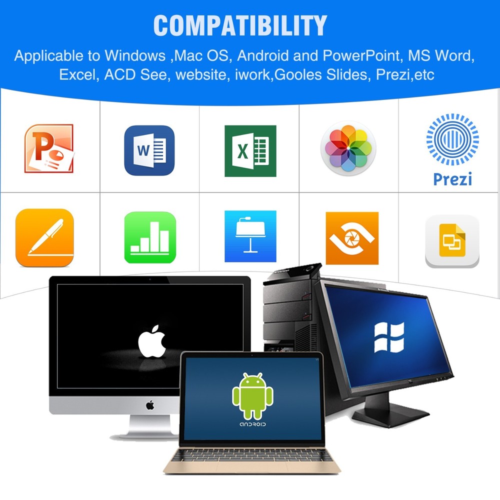 Presentation Cicker Wireless Presenter Remote PowerPointer Clicker Laser Pointer