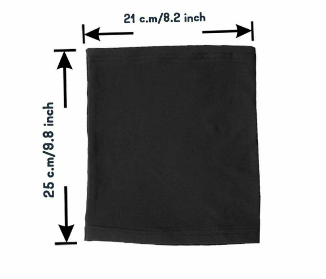 Neck Gaiter Premium Cotton Black Face Mask Balaclava Neckerchief Bandana Lot