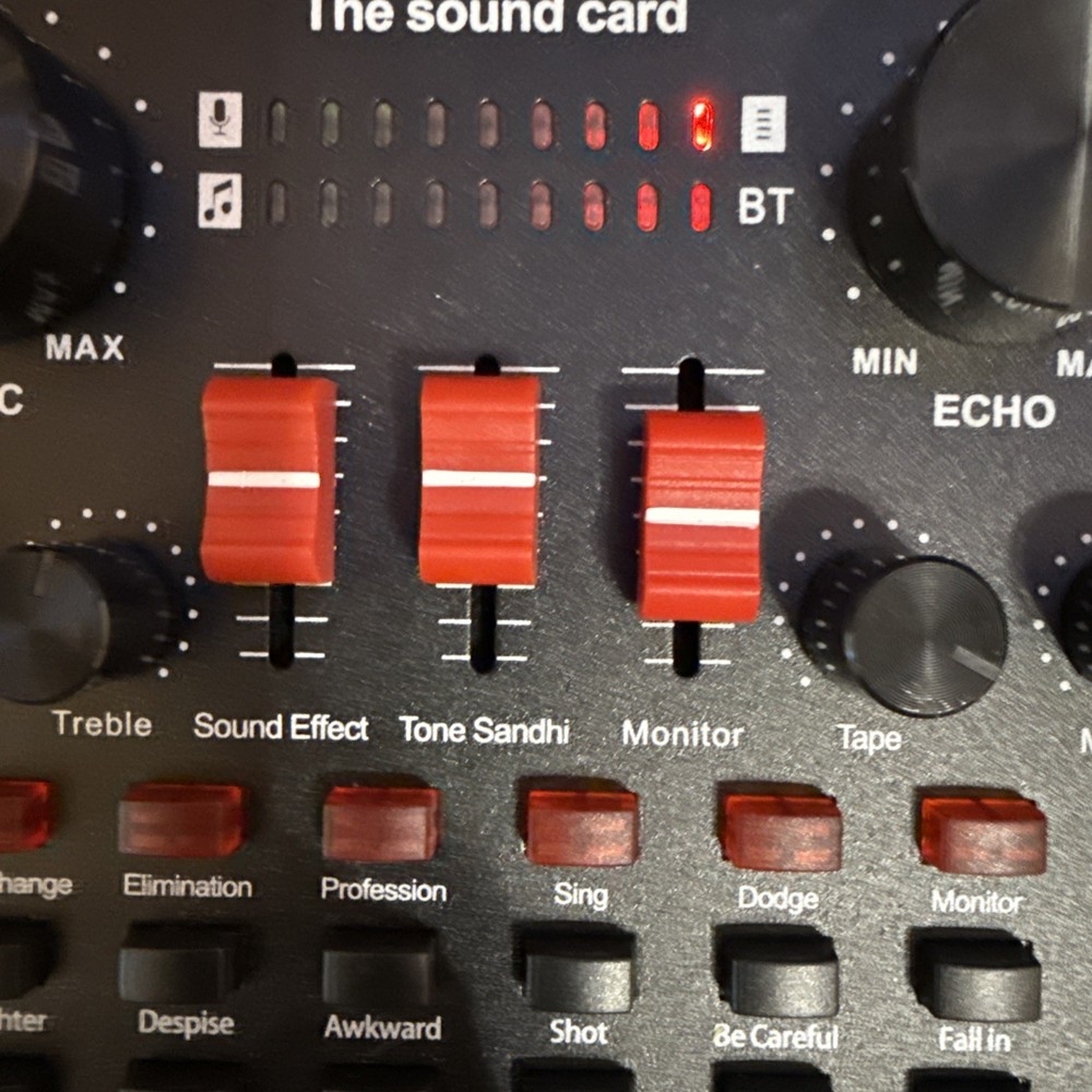 Vocal Processor Clear Mics Input Headphone For Live Broadcasting