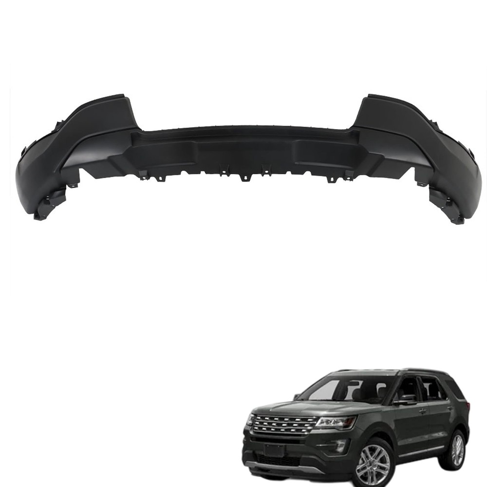 Plastic Front Lower Bumper Cover Black Replacement for Explorer 2016 2017