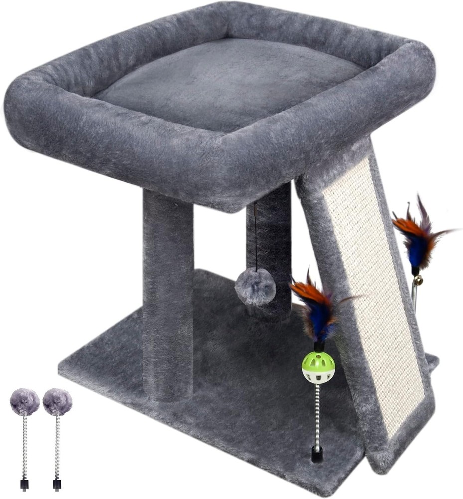 Cat Tree Tower with Cat Scratching Post for Indoor Cats, Activity Centre Clim...