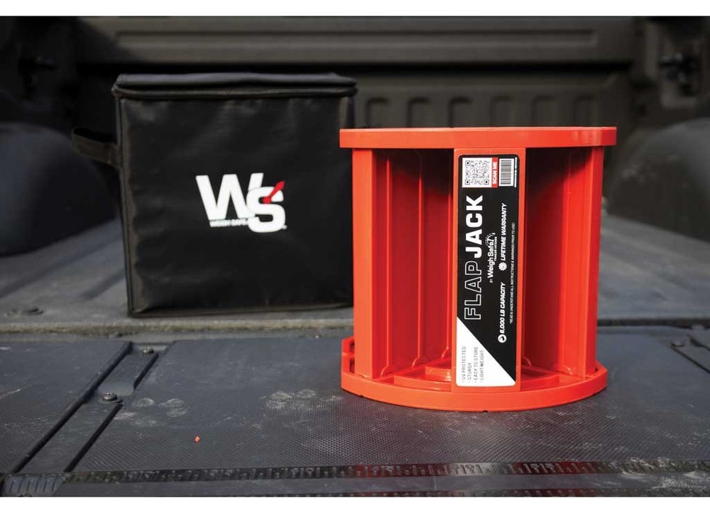 Weigh Safe WSFJS Flap Jack Stabilizing Block & Flap Step Boot Scraper w/Bag Red