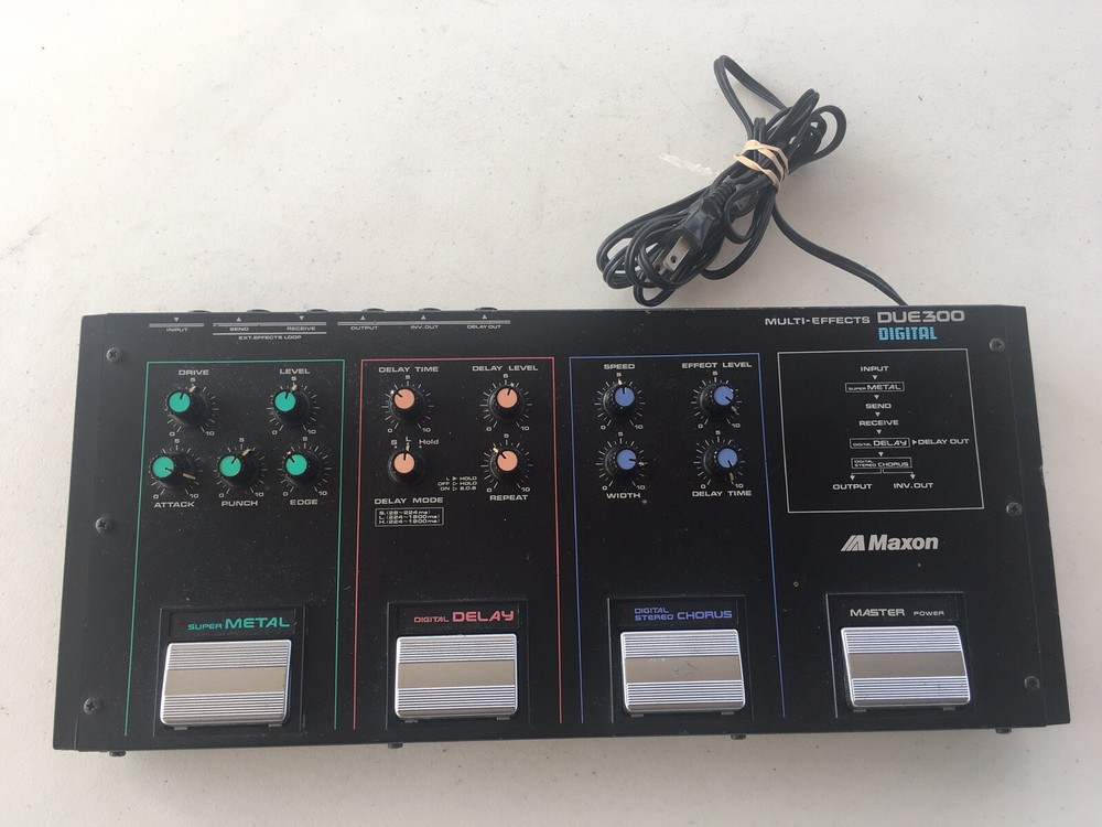 Maxon DUE-3 Digital Multi Effects Processor Vintage Super Metal Delay Chorus