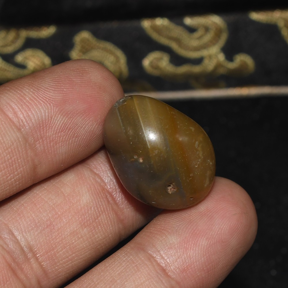 Authentic Ancient Bactrian Agate Stone Bead Circa 2300 - 3000 BCE