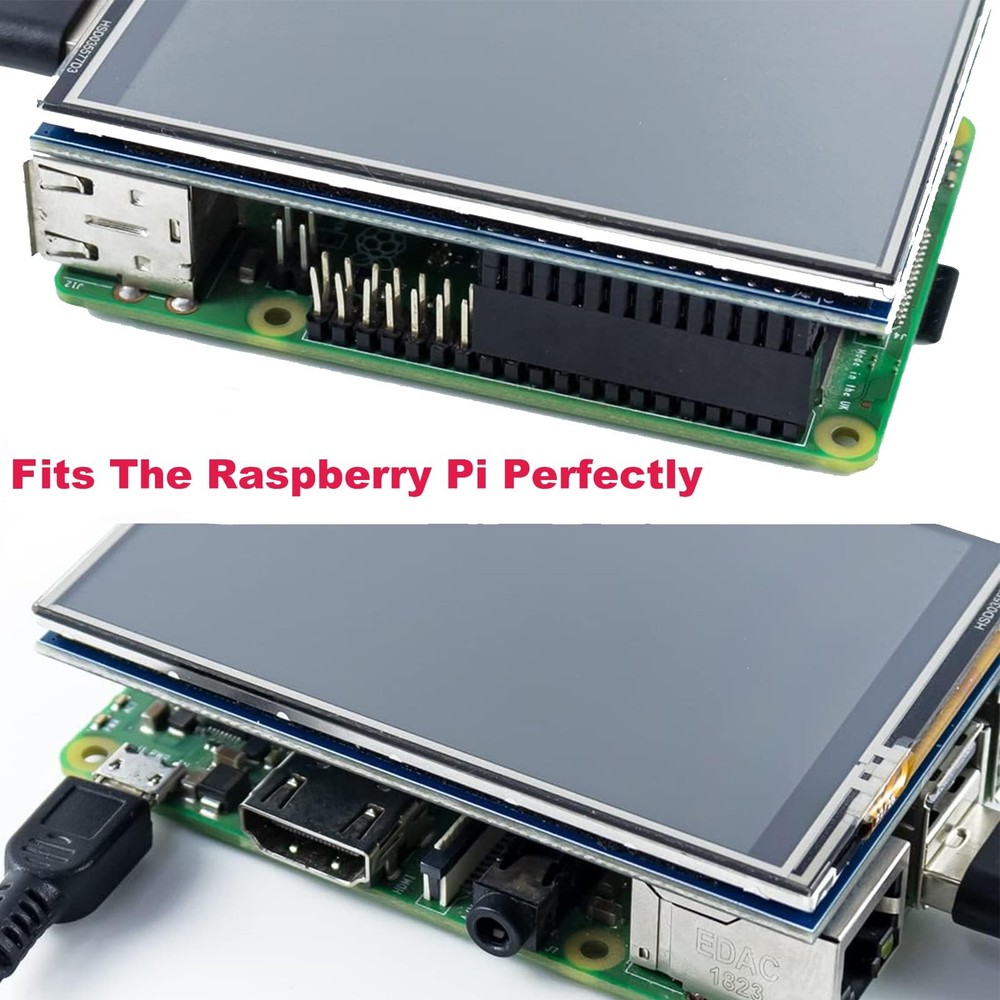 3.5 Inch 480x320 Touch Screen TFT LCD SPI Display Panel for Raspberry Pi 5,...