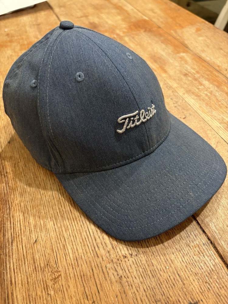 Titleist Hat Men’s Denim Blue Small Logo Adjustable Strapback Cap