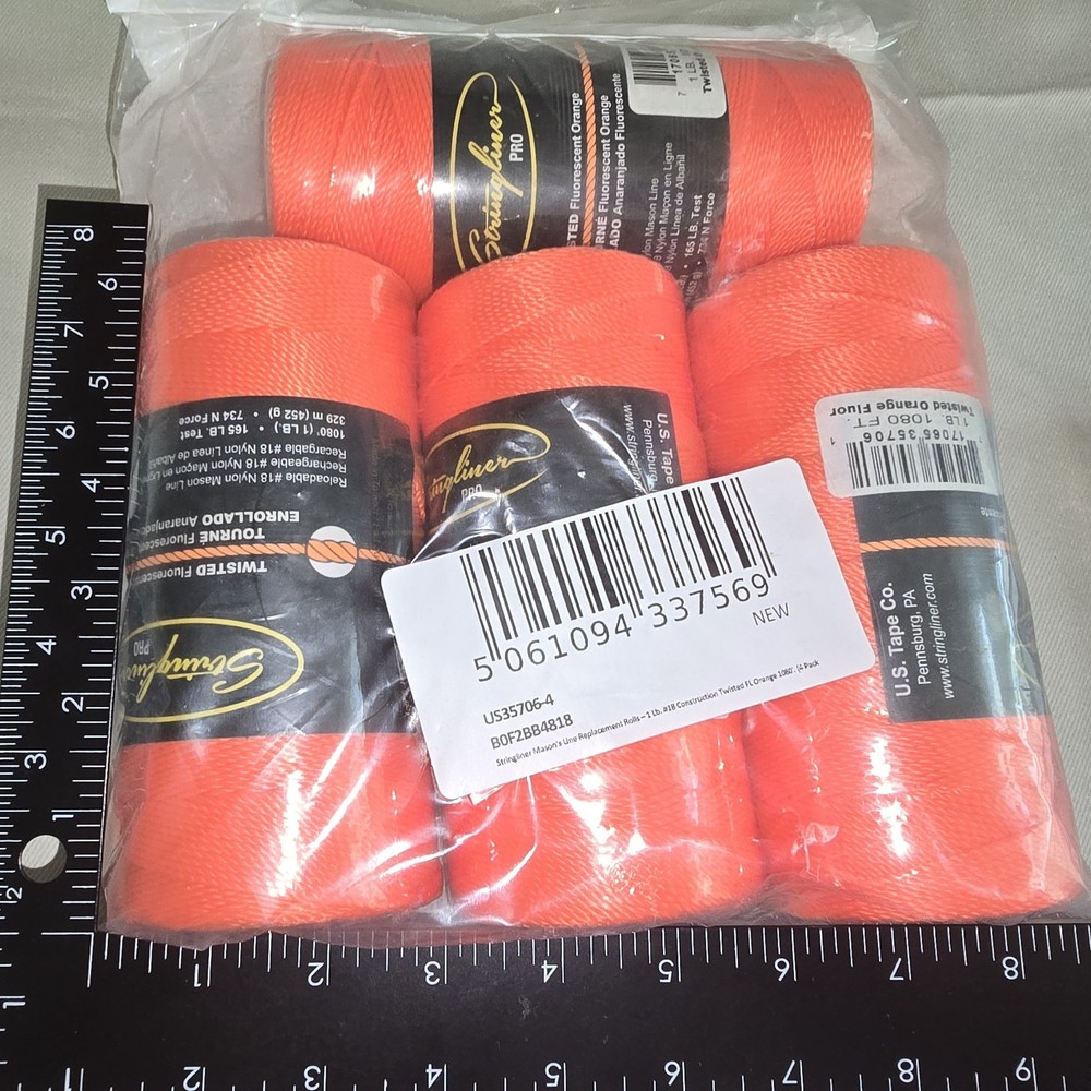 Stringliner 35706 Mason’s Line Replacement Rolls – 1 Lb. #18 Construction...