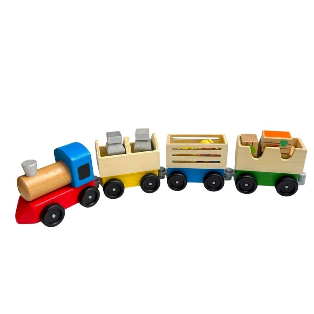 Melissa & Doug Wooden Train with blocks